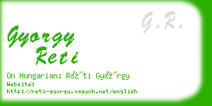 gyorgy reti business card
